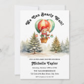 Invitation Joli Noël Bearly Wait Baby shower d'hiver (Devant)