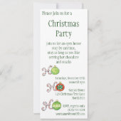 Invitation Joli Noël Ho Ho Ho, Sucres de canne Ornements (Dos)