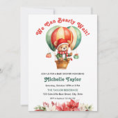 Invitation Joli Noël Nous Pouvons Attendre Bébé Garçon Douche (Devant)