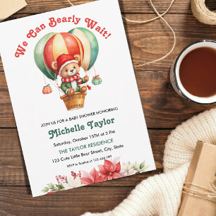 Invitation Joli Noël Nous Pouvons Attendre Bébé Garçon Douche