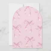Invitation Joli noeud ruban rose Coquette pour arche de Bat M (Dos)