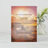 Invitation Joli Ocean Sky View Aquarelle Dîner de répétition (Debout devant)