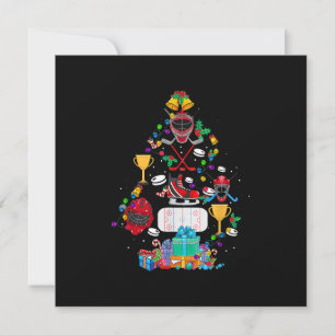 Invitation Joli Ornement de Noël de Hockey pour Arbre Cadeau