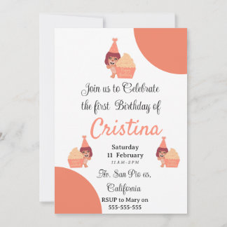Invitation Joli ours heureux