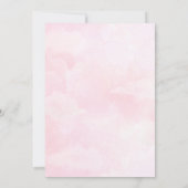 Invitation Joli Ours Rose Enregistrer la Date (Dos)