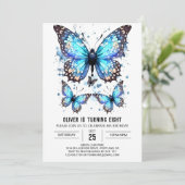 Invitation Joli papillon élégant Boy Anniversaire (Debout devant)