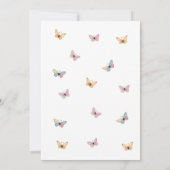 Invitation Joli papillon rose et fête d'anniversaire Ballerin (Dos)