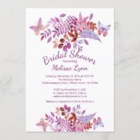 Joli papillon violet Fête des mariées florale