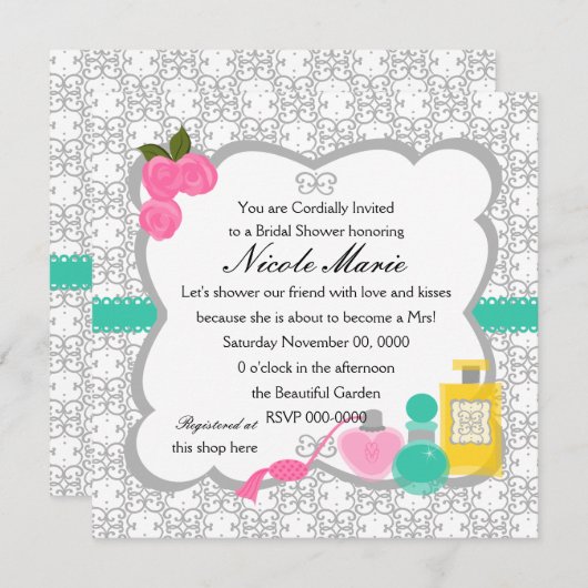 Invitation Joli parfum (Devant / Derrière)