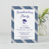 Invitation Joli parti de remise de diplômes motif ukrainien d (Debout devant)