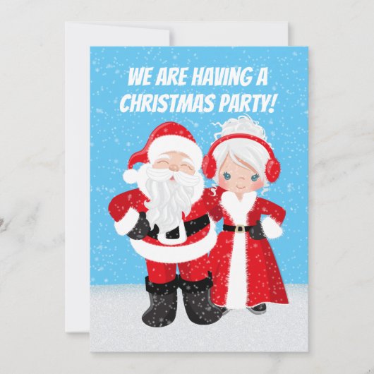 Invitation Joli parti, M. et Mme Santa Claus (Devant)