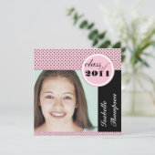 Invitation Joli parti Pois de graduation moderne (Debout devant)