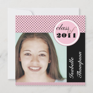 Invitation Joli parti Pois de graduation moderne