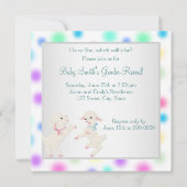 Invitation Joli Pastel Lamb Genre Révélation (Dos)