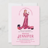 Invitation Joli Pastel Rose Princess Fairytale Enchanted (Devant)