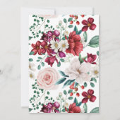 Invitation Joli Peonies Floral Mariage d'aquarelle (Dos)