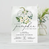 Invitation Joli petit baby shower boho citrouille (Debout devant)