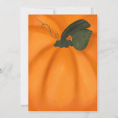 Invitation Joli petit baby shower citrouille orange (Dos)