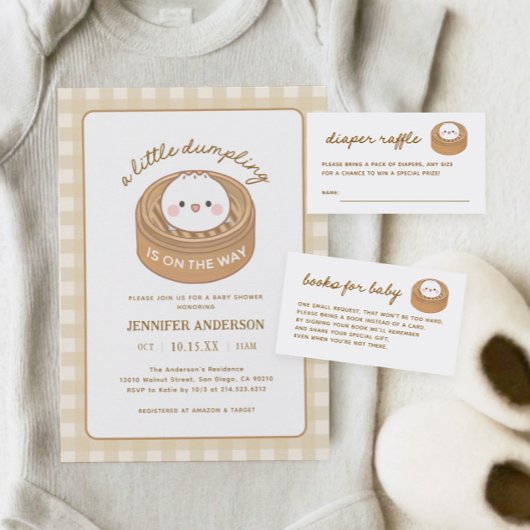 Invitation Joli petit Baby shower de dumping