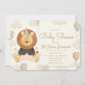 Invitation Joli petit Baby shower de garçon Lion (Devant)