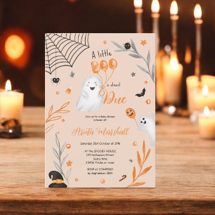 Invitation Joli petit baby shower de pêche Boo Halloween