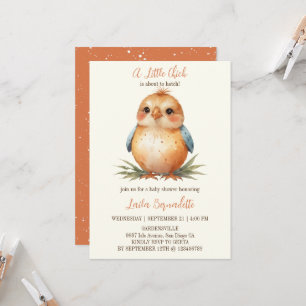 Invitation Joli petit Baby shower en brique