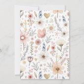 Invitation Joli Petit Baby shower Fleur sauvage (Dos)