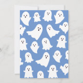 Invitation Joli Petit Boo Bleu Halloween Baby shower garçon (Dos)