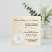 Invitation Joli petit bouquet de relief avec le champagne (Debout devant)