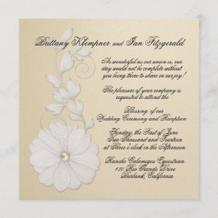 Invitation Joli petit bouquet de relief avec le champagne