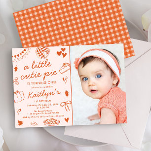 Invitation Joli petit chou ! Photo d'anniversaire de 1 an aut