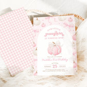 Invitation Joli Petit Citrouille Bow Girl Anniversaire