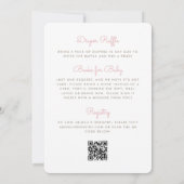 Invitation Joli petit Dumpling QR Code Baby shower fille rose (Dos)