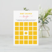 Invitation Joli petit jeu de bingo pour Baby Shower sur le th (Debout devant)