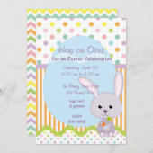 Invitation Joli Petit Lapin De Pâques (Devant / Derrière)