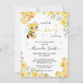 Invitation Joli Petit miel Baby shower de fille d'abeille (Devant)
