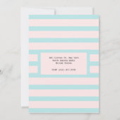 Invitation Joli Petit Monstre Mash Bleu à thème Anniversaire  (Dos)