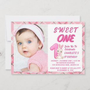 Invitation Joli premier Noël Groovy 1er anniversaire Photo ro
