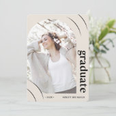 Invitation Joli Pretty Pink Arch Photo Graduation Party (Debout devant)