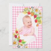 Invitation Joli Raspberry Baie Premier Anniversaire Ajouter P (Dos)
