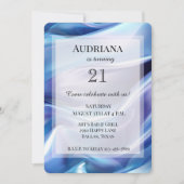 Invitation Joli rêve bleu violet Anniversaire (Devant)