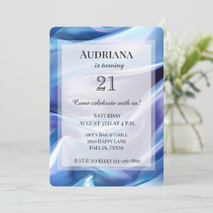Invitation Joli rêve bleu violet Anniversaire
