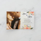 Invitation Joli romantique arc floral Script 2 Mariage photo (Intérieur)