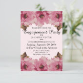 Invitation Joli rose Aquarelle Fleurs Motif (Debout devant)