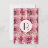 Invitation Joli rose Aquarelle Fleurs Motif (Dos)