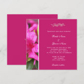 Invitation Joli rose azalea fleurs mariage (Devant / Derrière)