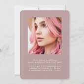 Invitation Joli Rose Dusty Deux Fête de Graduation Photo (Dos)