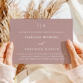 Invitation Joli Rose Dusty Monogram Mariage photo