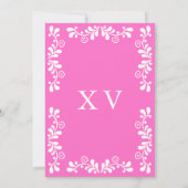 Invitation Joli rose Fiesta Talavera Quinceanera mexicaine (Dos)