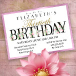 Invitation Joli rose Floral Or 30e anniversaire<br><div class="desc">Jolie Fleurs Roses Or 30ème Anniversaire Invitation Pour Femmes. Il Est Facile De Modifier Les Informations De L'Exemple En Cliquant Sur Personnaliser. Cliquez Sur Personnaliser Pour Modifier Le Type De Police, La Couleur De Police, La Taille De Police Ou Pour Ajouter/Supprimer/Modifier Le Texte Ou Les Éléments De Création. Ces Invitations...</div>